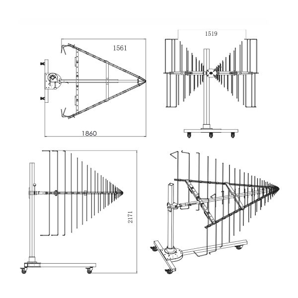 High-Performance Log-Periodic Antenna OVLP-00830 - Image 2