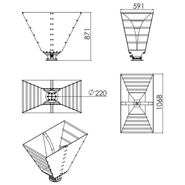 Broadband Dual Ridged Horn Antenna OBH-230 - Image 2