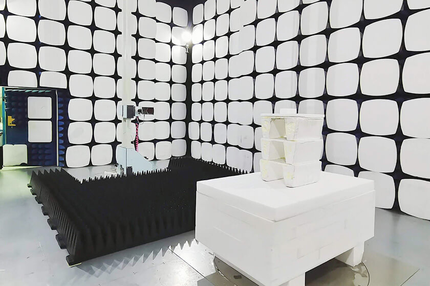 emc testing setup in laboratory