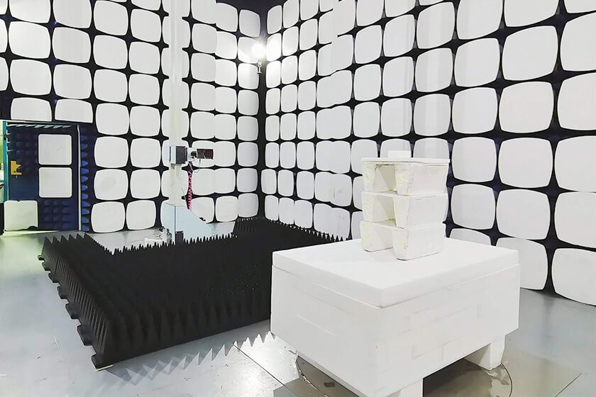 emc testing setup in laboratory